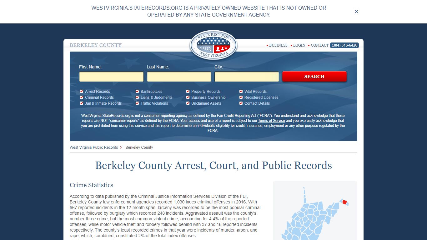 Berkeley County Arrest, Court, and Public Records