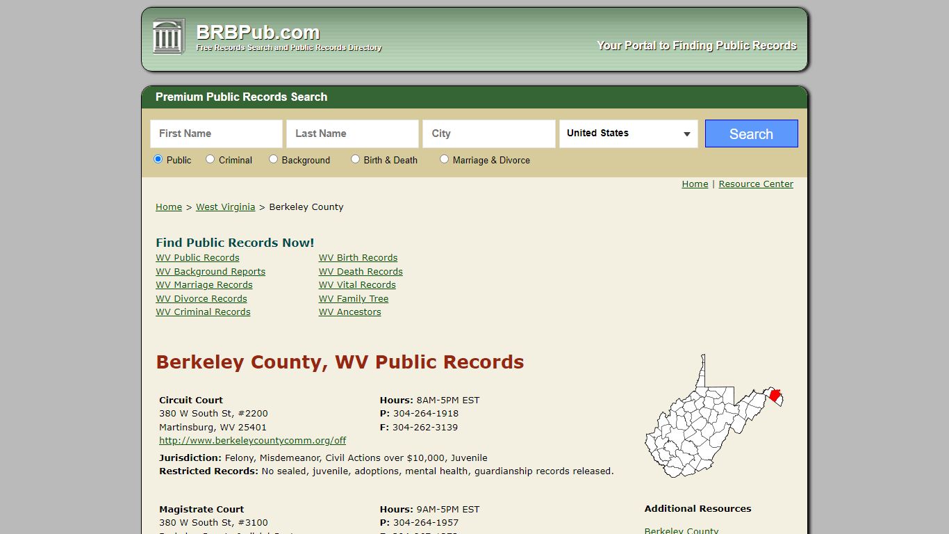 Berkeley County Public Records | Search West Virginia ...